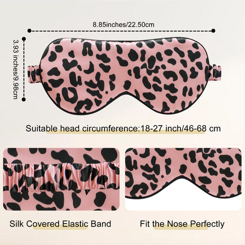22 MM Silk Sleep Mask Leopard Print